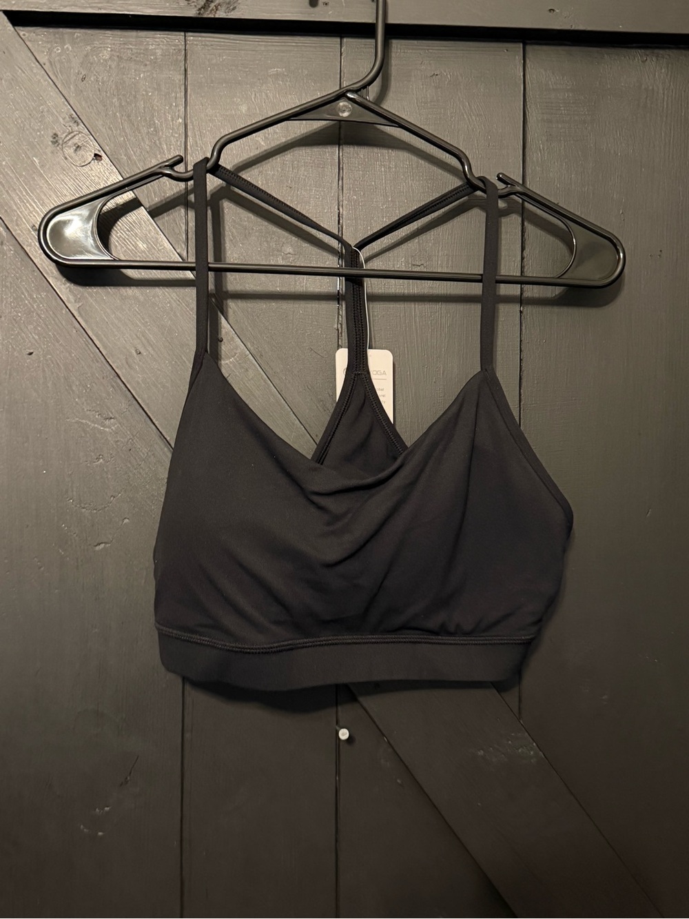 CRZ YOGA Black Strappy V-Neck Sports Bralette